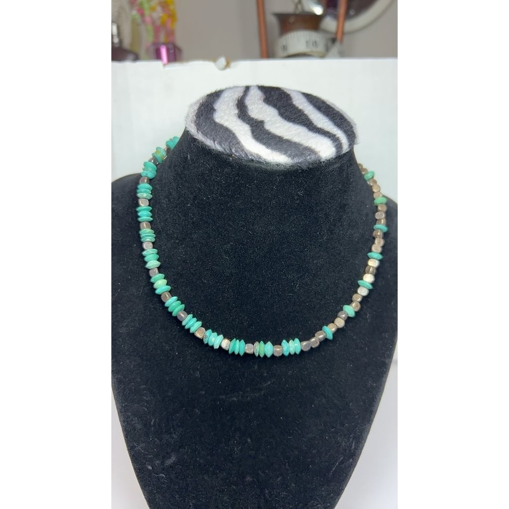 Vintage Turquoise and Stone Beaded Necklace